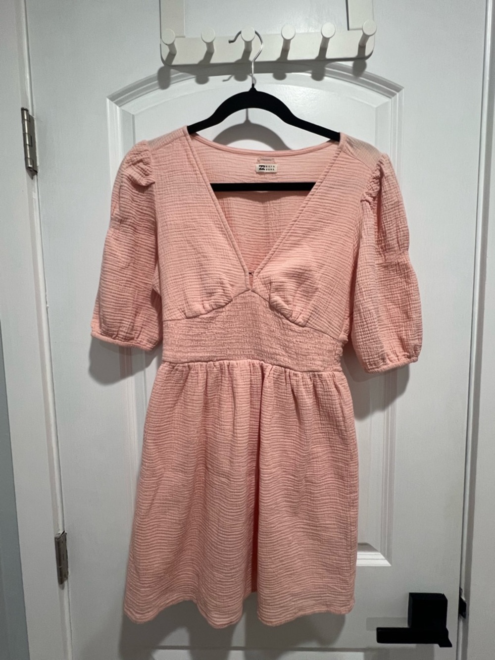 Billabong Soft Blush Pink Textured V-Neck Top